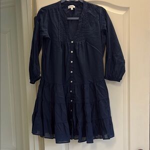 LAKE Navy Tiered Dress